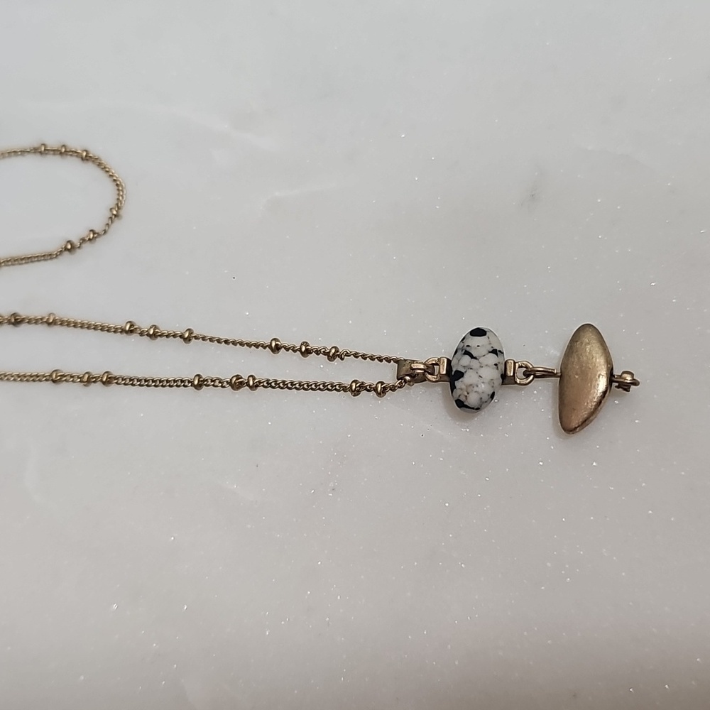 Universal Thread Semi-precious Goldtone Pendant BOHO Style Necklace